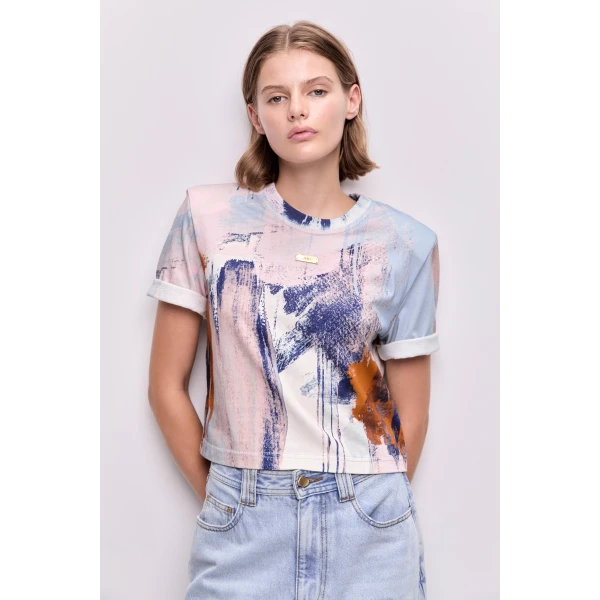 Aje Lettera Printed Tee Top, view 3