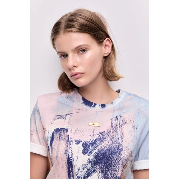 Aje Lettera Printed Tee Top, view 4