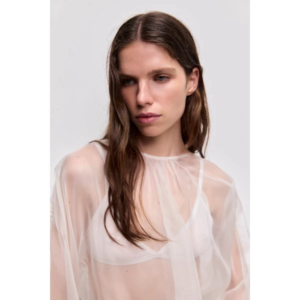 Aje Lunetta Organza Shirt, view 4
