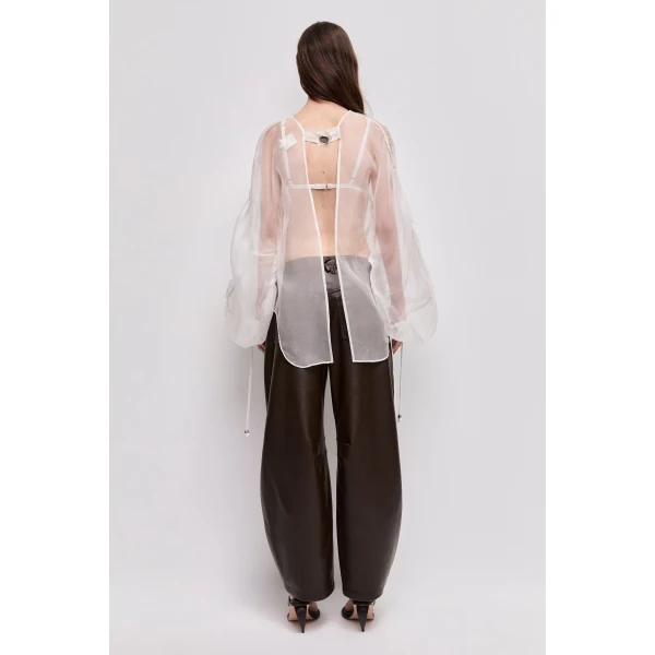 Aje Lunetta Organza Shirt, view 6
