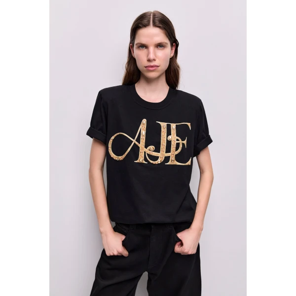 Aje Marietta Logo Tee Top, view 3