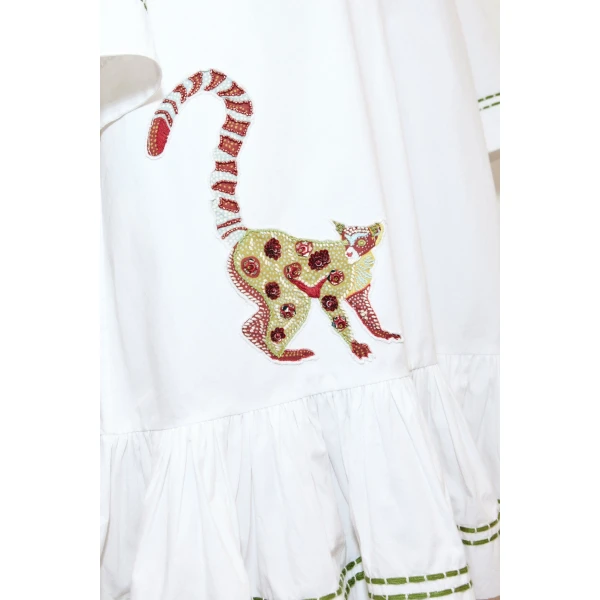 Alemais Camelia Embellished Mini Dress  Sustainable Dresses with Alemais print - Coveti Australian Designer