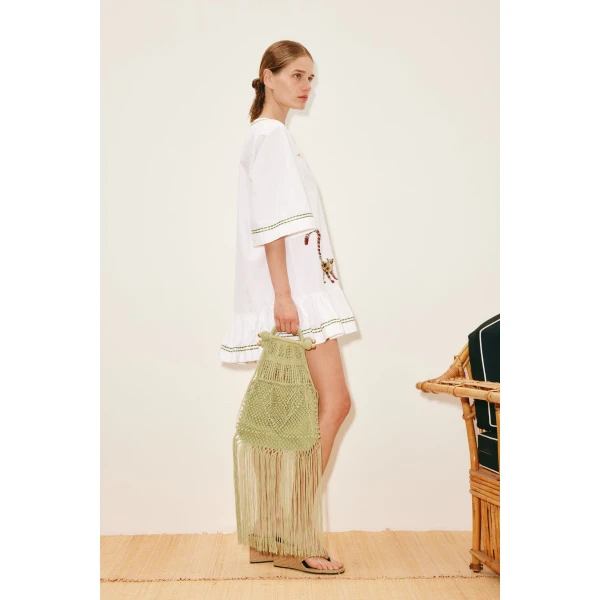 Alemais Camelia Embellished Mini Dress  Sustainable Dresses with Alemais print - Coveti Australian Designer
