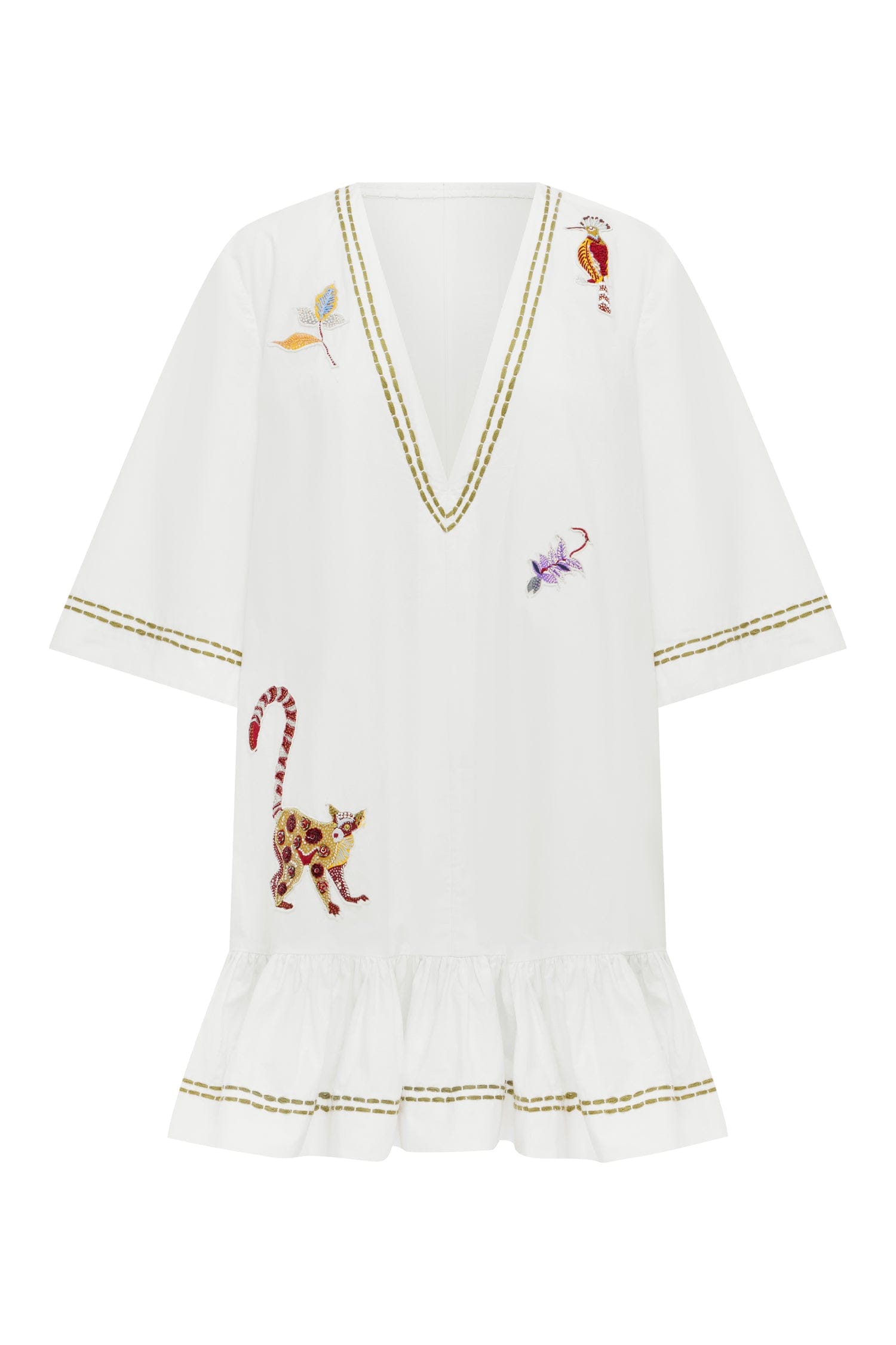 Alemais Camelia Embellished Mini Dress  Sustainable Dresses with Alemais print - Coveti Australian Designer