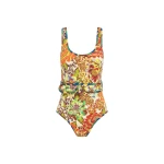 Alemais Charlie Belted One Piece  Sustainable Beachwear with Alemais print - Coveti Australian Designer