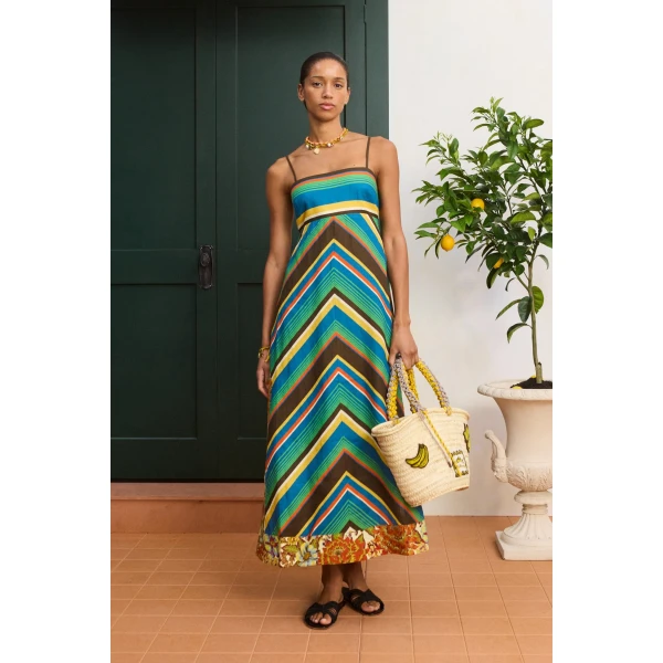 Alemais Charlie Day Dress  Sustainable Dresses with Alemais print - Coveti Australian Designer