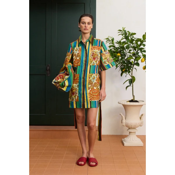Alemais Charlie Mini Dress  Sustainable Dresses with Alemais print - Coveti Australian Designer