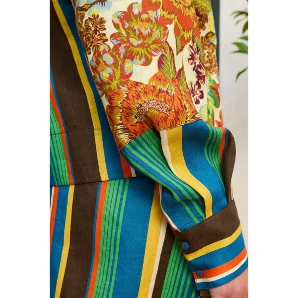 Alemais Charlie Shirt  Sustainable Tops with Alemais print - Coveti Australian Designer