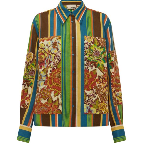 Alemais Charlie Shirt  Sustainable Tops with Alemais print - Coveti Australian Designer