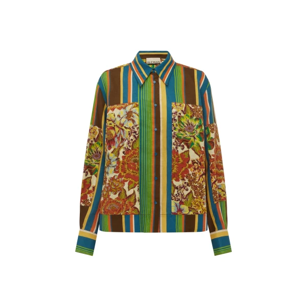 Alemais Charlie Shirt  Sustainable Tops with Alemais print - Coveti Australian Designer