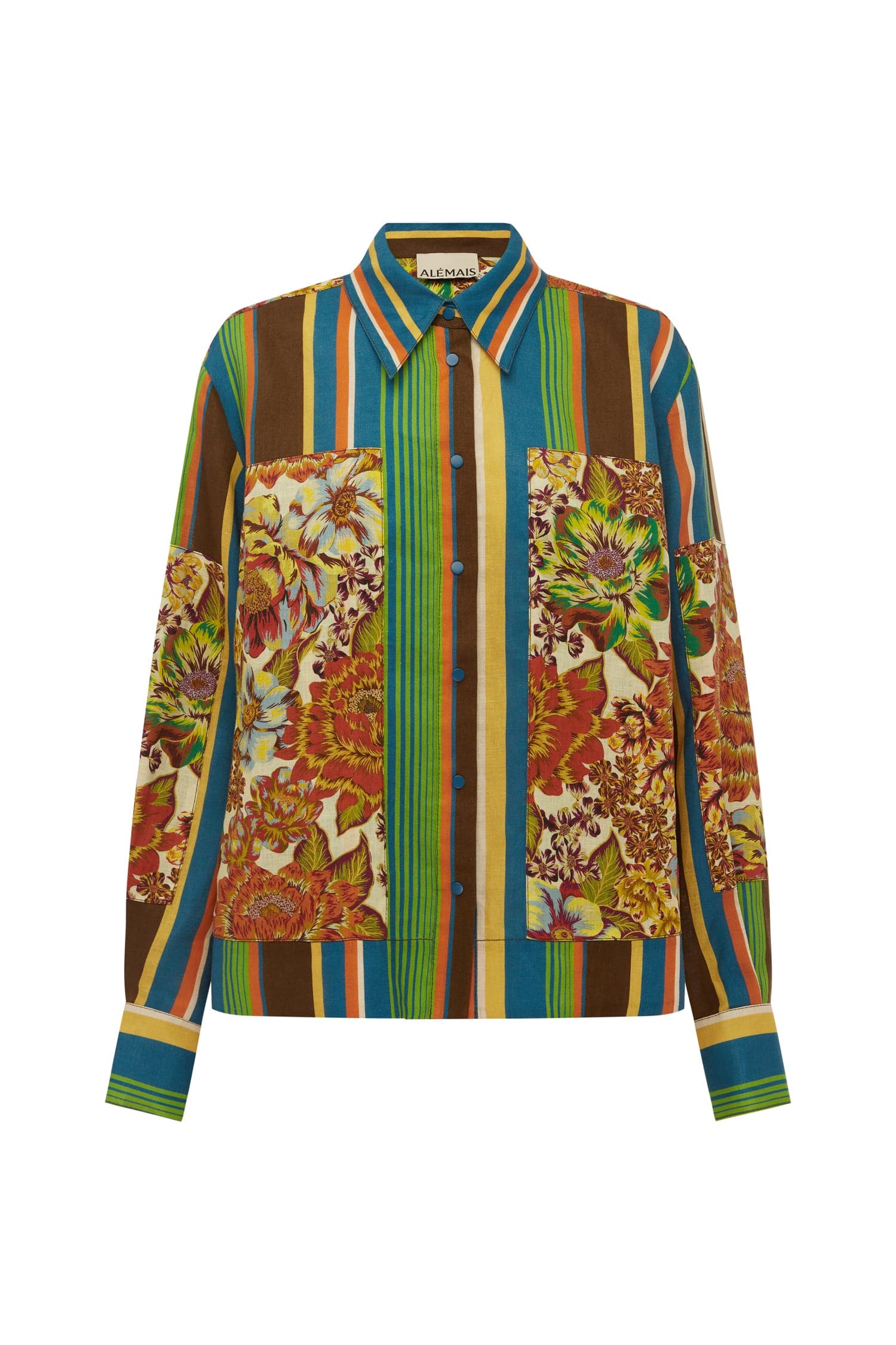 Alemais Charlie Shirt  Sustainable Tops with Alemais print - Coveti Australian Designer