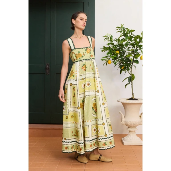 Alemais Dixie Summer Dress  Sustainable Dresses with Alemais print - Coveti Australian Designer