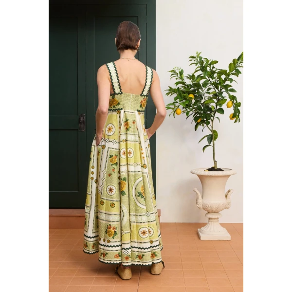 Alemais Dixie Summer Dress  Sustainable Dresses with Alemais print - Coveti Australian Designer