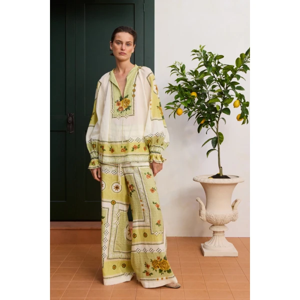 Alemais Dixie Top  Sustainable Tops with Alemais print - Coveti Australian Designer