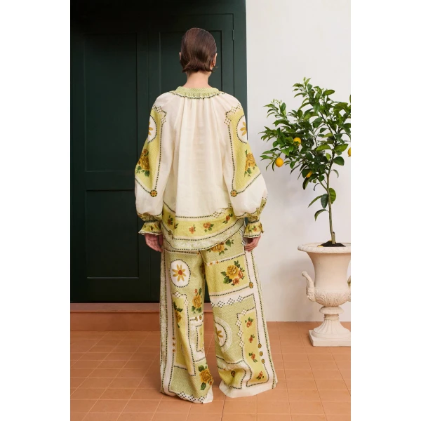 Alemais Dixie Top  Sustainable Tops with Alemais print - Coveti Australian Designer