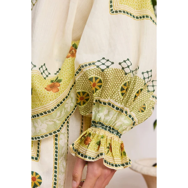 Alemais Dixie Top  Sustainable Tops with Alemais print - Coveti Australian Designer