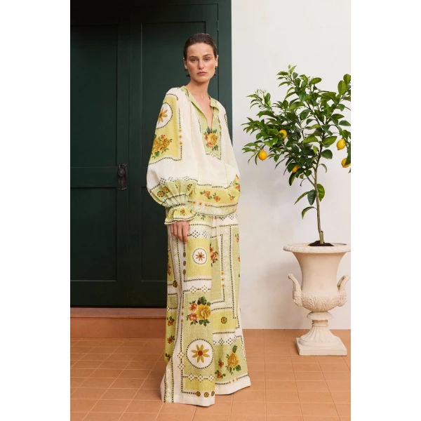 Alemais Dixie Top  Sustainable Tops with Alemais print - Coveti Australian Designer