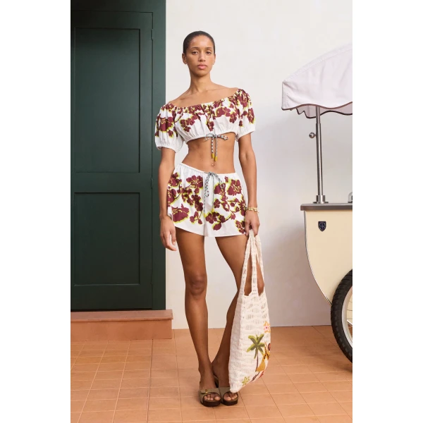 Alemais Haze Mini Short  Sustainable Shorts with Alemais print - Coveti Australian Designer