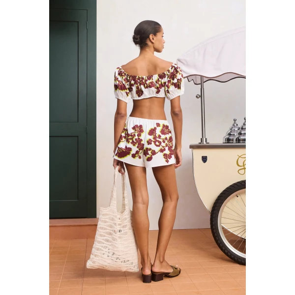 Alemais Haze Mini Short  Sustainable Shorts with Alemais print - Coveti Australian Designer