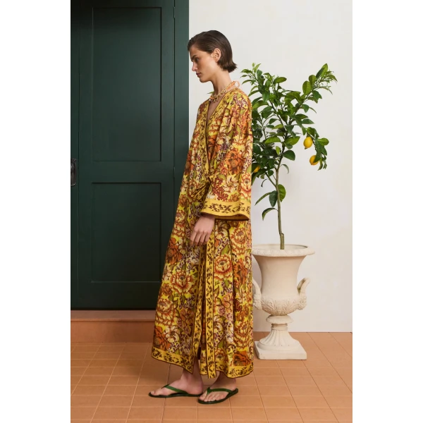Alemais Heatwave Wrap Midi Dress  Sustainable Dresses with Alemais print - Coveti Australian Designer