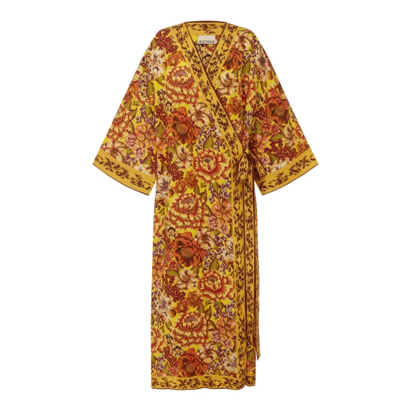 Alemais Heatwave Wrap Midi Dress  Sustainable Dresses with Alemais print - Coveti Australian Designer
