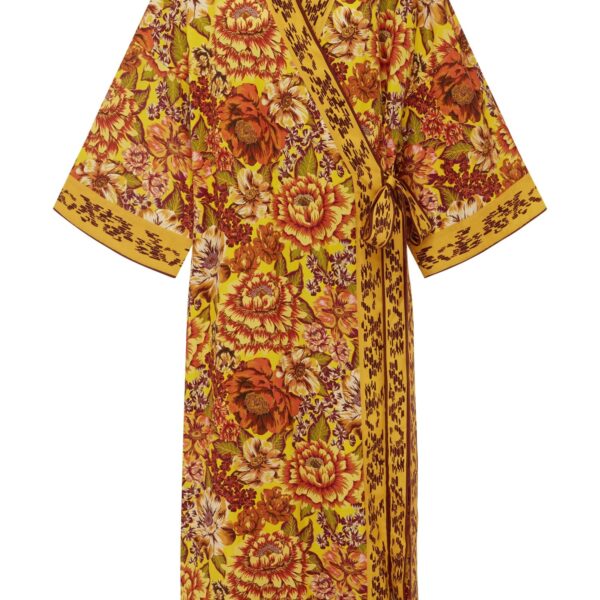 Alemais Heatwave Wrap Midi Dress  Sustainable Dresses with Alemais print - Coveti Australian Designer