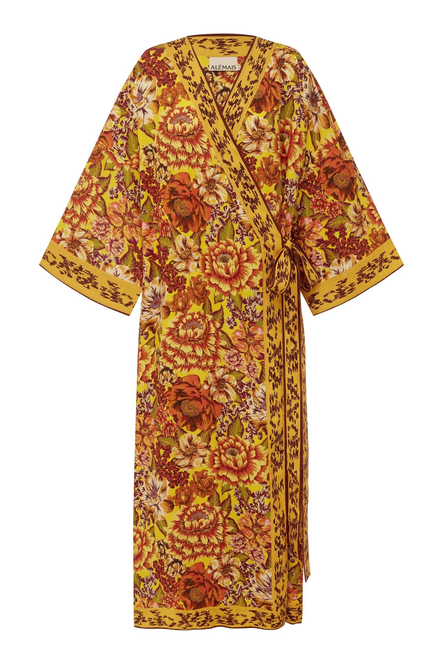 Alemais Heatwave Wrap Midi Dress  Sustainable Dresses with Alemais print - Coveti Australian Designer