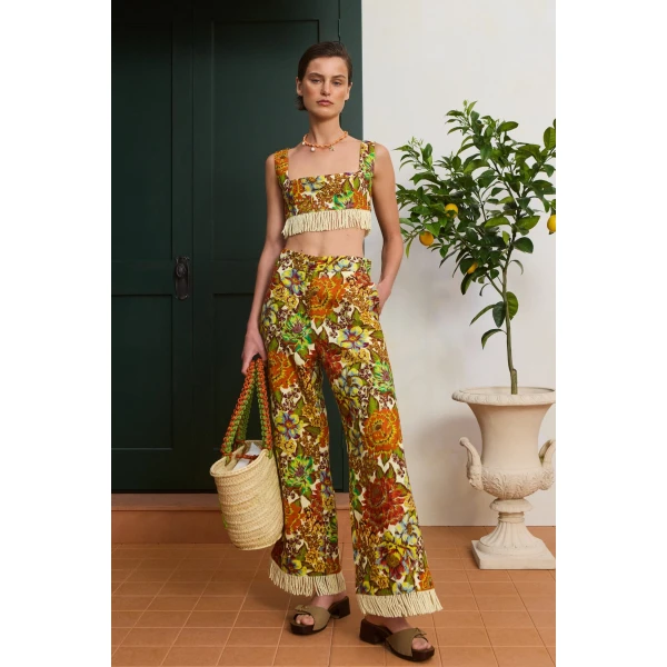 Alemais Lana Bralette  Sustainable Tops with Alemais print - Coveti Australian Designer