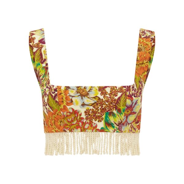 Alemais Lana Bralette  Sustainable Tops with Alemais print - Coveti Australian Designer