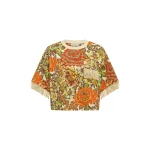 Alemais Lana Cropped Tee  Sustainable Tops with Alemais print - Coveti Australian Designer