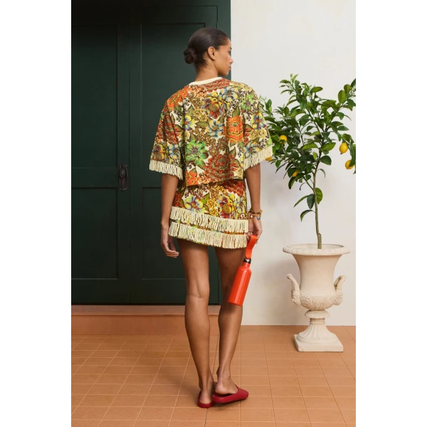 Alemais Lana Cropped Tee  Sustainable Tops with Alemais print - Coveti Australian Designer