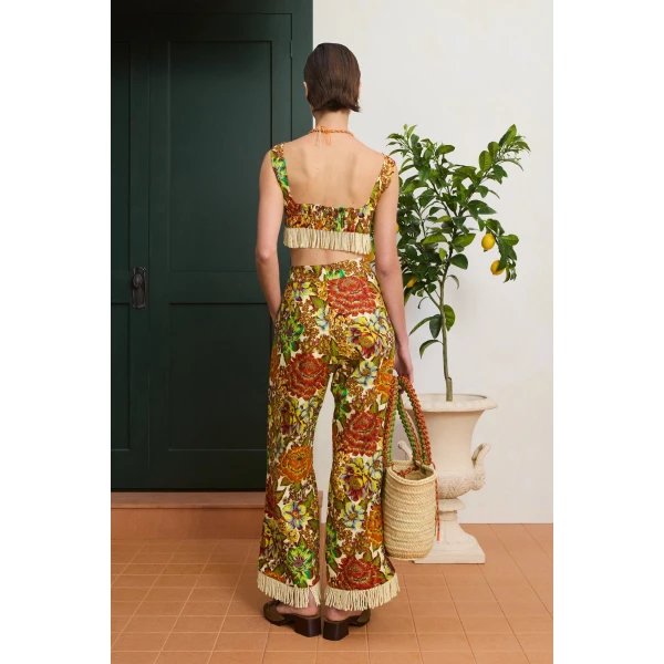 Alemais Lana Flare Pant  Sustainable Pants with Alemais print - Coveti Australian Designer