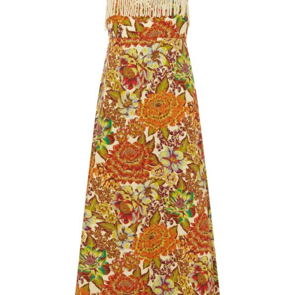 Alemais Lana Square Neck Day Dress  Sustainable Dresses with Alemais print - Coveti Australian Designer