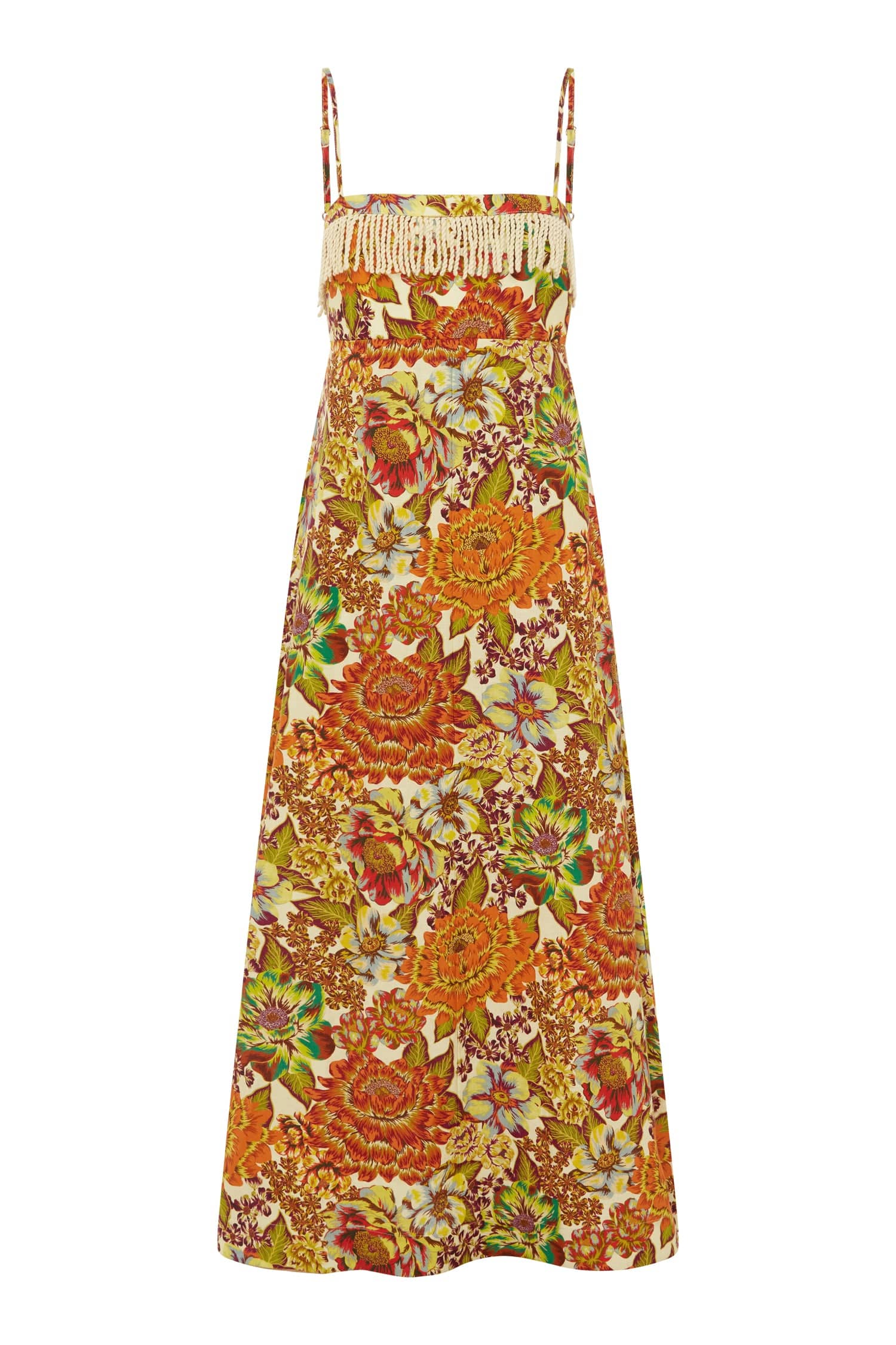 Alemais Lana Square Neck Day Dress  Sustainable Dresses with Alemais print - Coveti Australian Designer