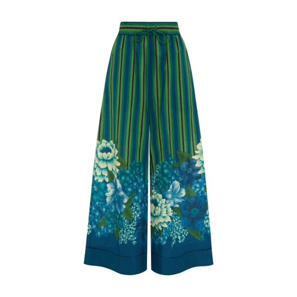 Alemais Margo Cuffed Pant  Sustainable Pants with Alemais print - Coveti Australian Designer