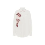 Alemais Odie Embroidered Shirt  Sustainable Tops with Alemais print - Coveti Australian Designer