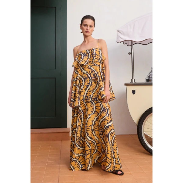 Alemais Ripple Dress  Sustainable Dresses with Alemais print - Coveti Australian Designer