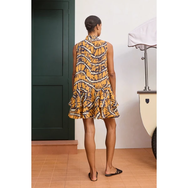 Alemais Ripple Mini Dress  Sustainable Dresses with Alemais print - Coveti Australian Designer