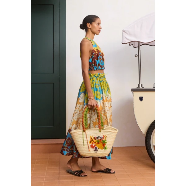 Alemais Splice Crop Top  Sustainable Tops with Alemais print - Coveti Australian Designer