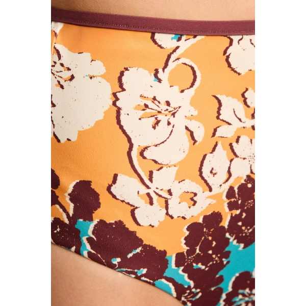 Alemais Splice High Waist Brief  Sustainable Beachwear with Alemais print - Coveti Australian Designer