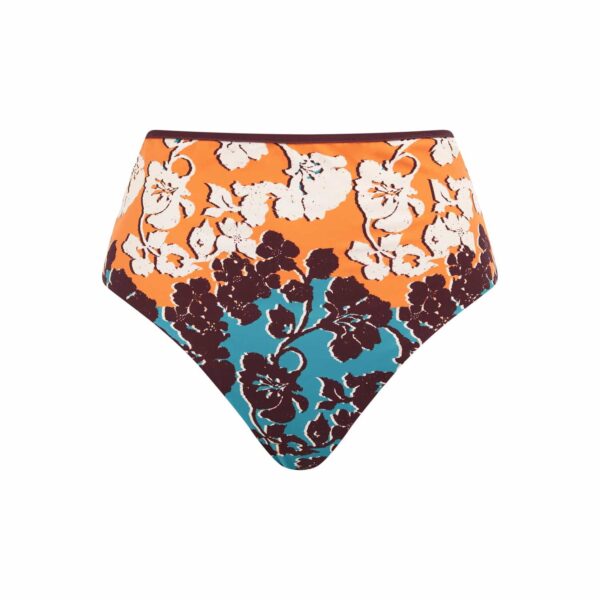 Alemais Splice High Waist Brief  Sustainable Beachwear with Alemais print - Coveti Australian Designer