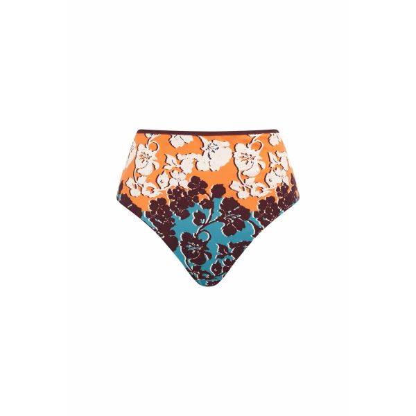 Alemais Splice High Waist Brief  Sustainable Beachwear with Alemais print - Coveti Australian Designer