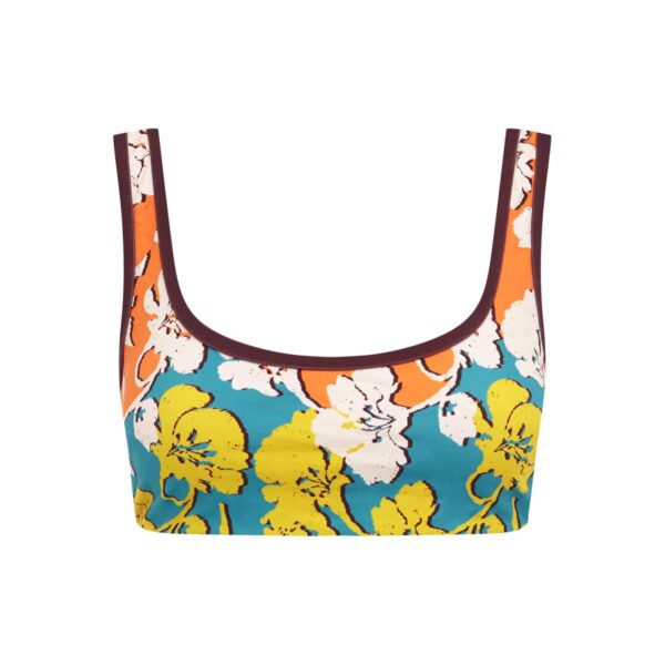 Alemais Splice Scoop Neck Top  Sustainable Tops with Alemais print - Coveti Australian Designer
