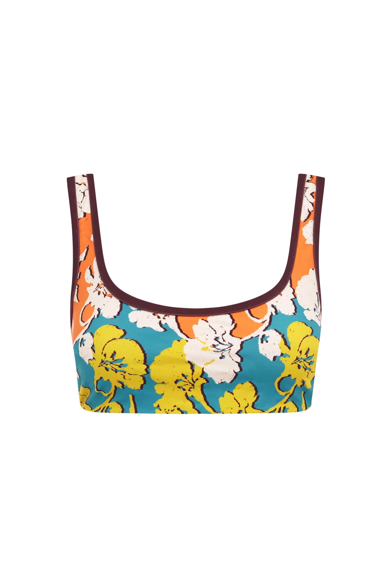 Alemais Splice Scoop Neck Top  Sustainable Tops with Alemais print - Coveti Australian Designer