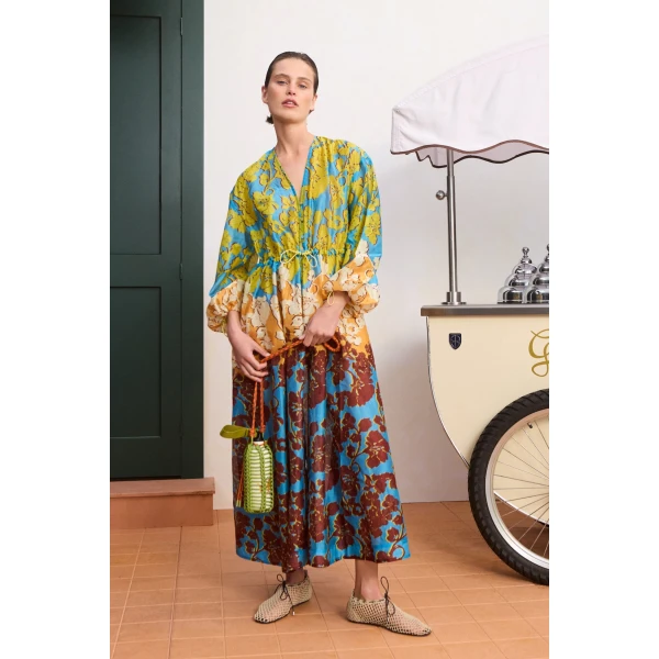 Alemais Splice Shirtdress  Sustainable Dresses with Alemais print - Coveti Australian Designer