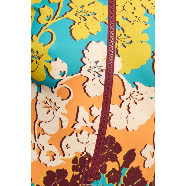 Alemais Splice Short Sleeve One Piece  Sustainable Beachwear with Alemais print - Coveti Australian Designer