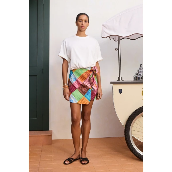 Alemais Splice Tee  Sustainable Tops with Alemais print - Coveti Australian Designer