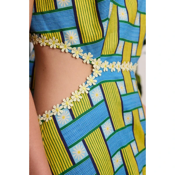 Alemais Sunlounge Midi Dress Exclusive  Sustainable Dresses with Alemais print - Coveti Australian Designer