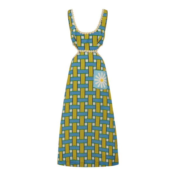 Alemais Sunlounge Midi Dress Exclusive  Sustainable Dresses with Alemais print - Coveti Australian Designer
