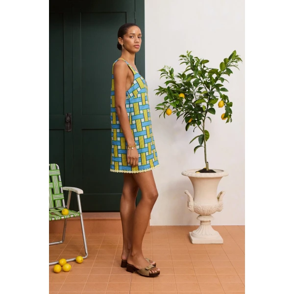 Alemais Sunlounge Mini Dress  Sustainable Dresses with Alemais print - Coveti Australian Designer